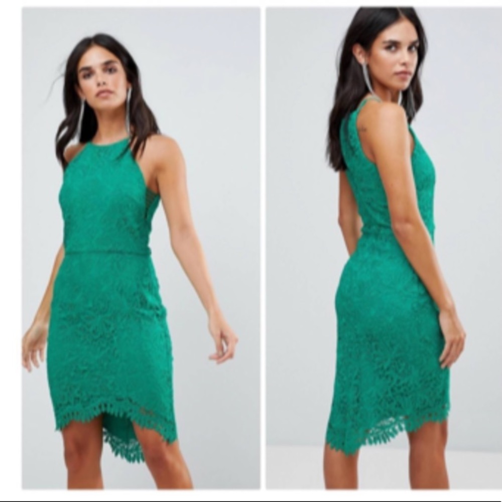 ASOS Adelyn Rae Louise Fishtail Lace Sheath Dress